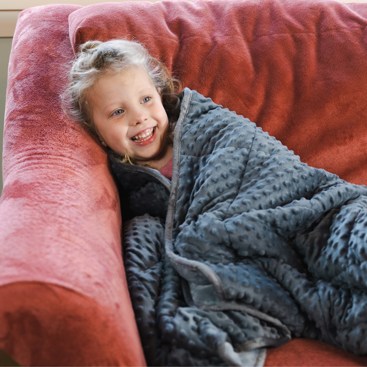 Soft Fleece Weighted 10lb Medium Sensory Blanket for Kids, 65x45” by Bouncyband®