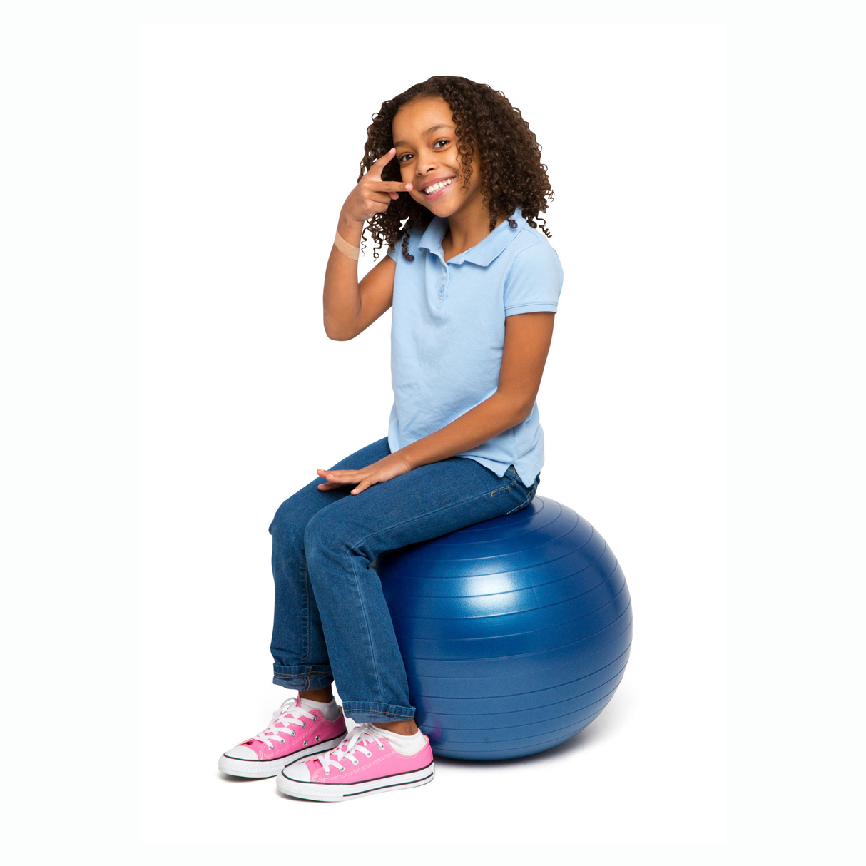 Balance Ball Chair 45cm Non-Rolling for Elementary Kids by Bouncyband®