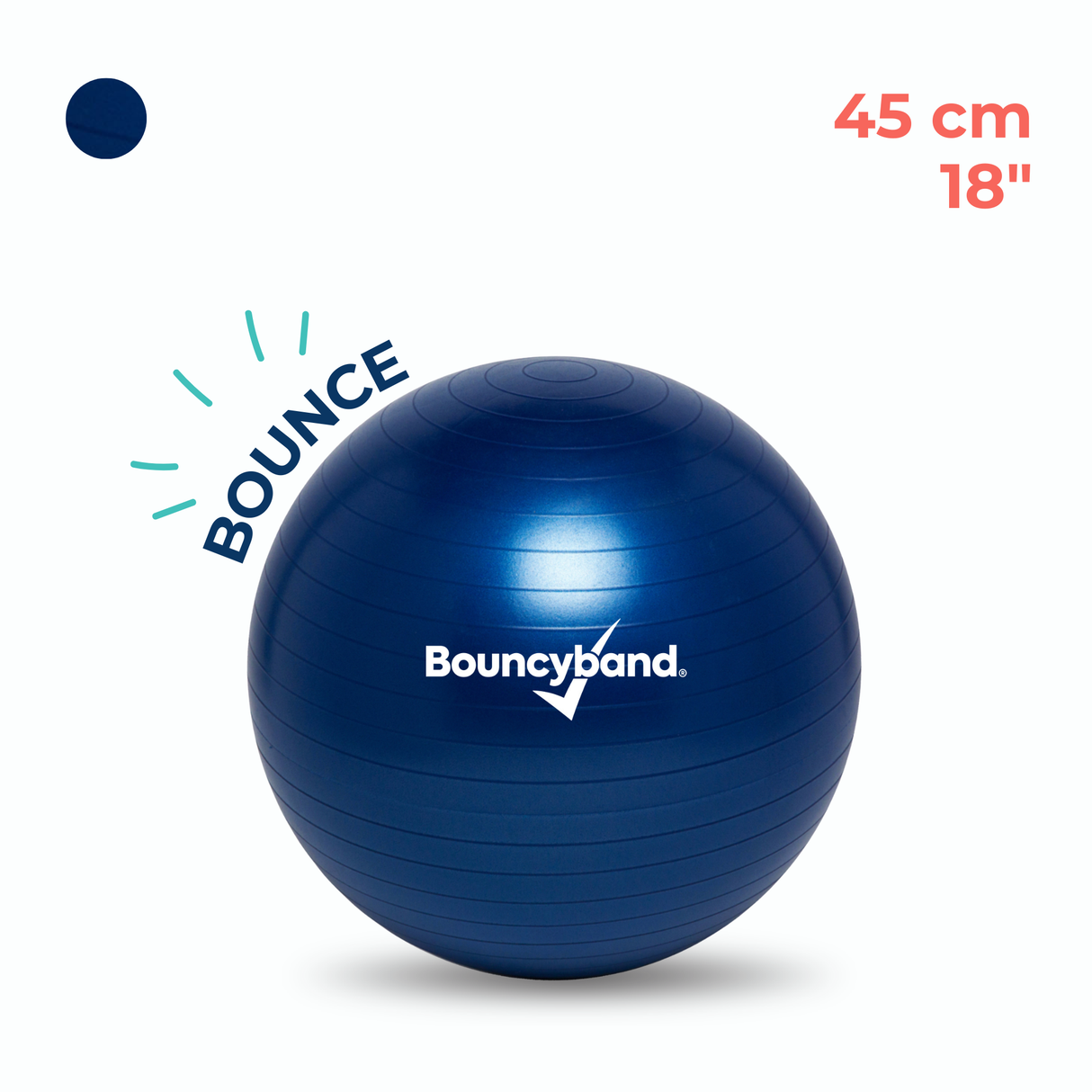 Balance Ball Chair 45cm Non-Rolling for Elementary Kids by Bouncyband®