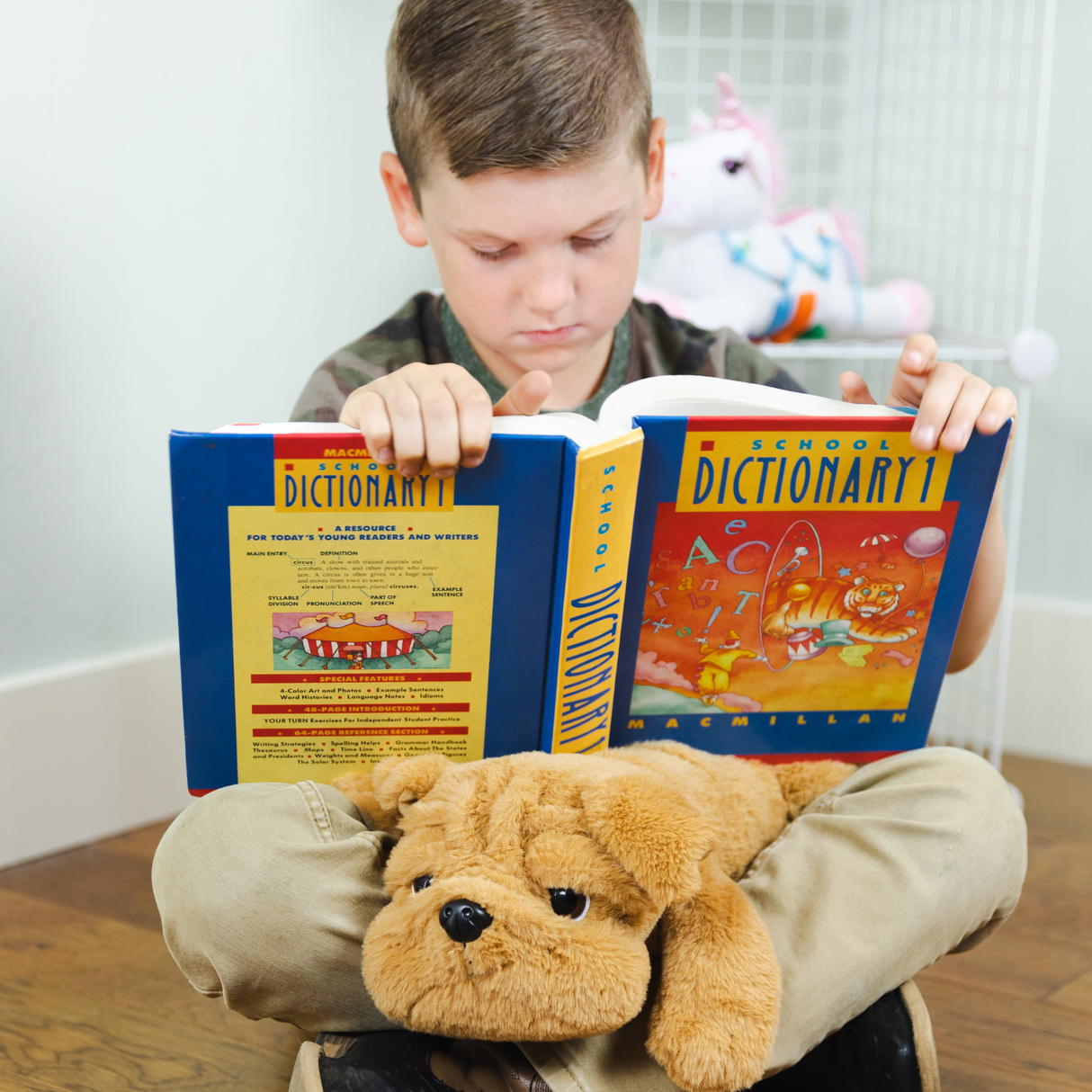 Happy Hugs Weighted Plush Bulldog by Bouncyband®