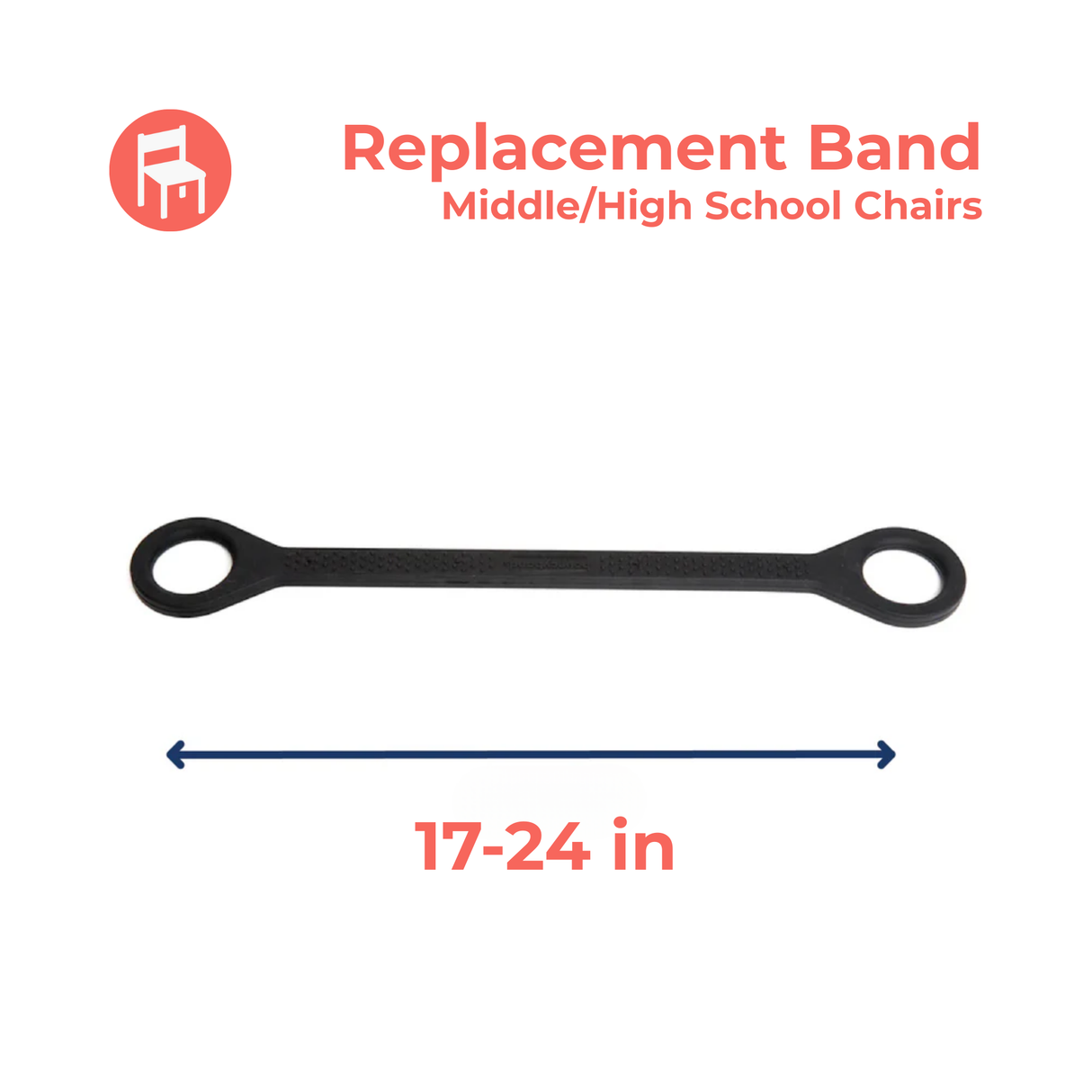 Bouncyband® Authentic Replacement Tension Band for Middle/High School Chairs 17–24"