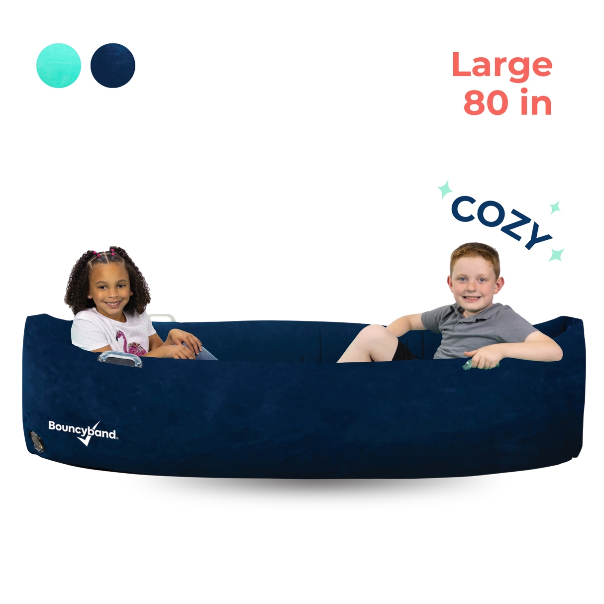Comfy Hugging Peapod Large 80" for 2-3 Kids by Bouncyband® *Electric Pump Included