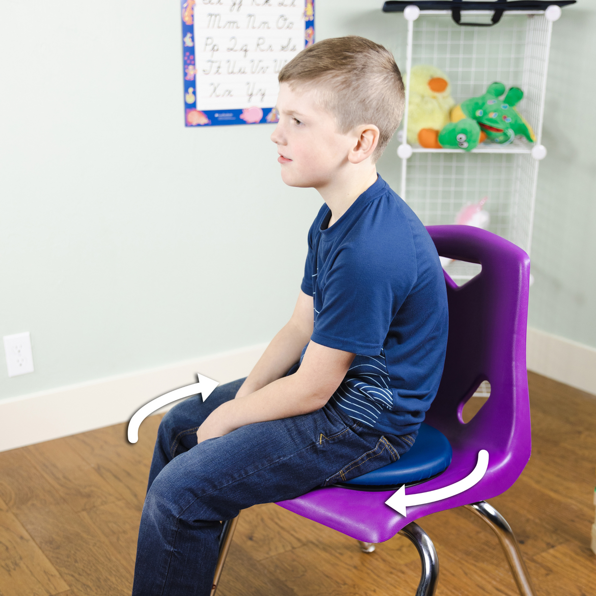 Sit & Twist Active Seat Cushion for Elementary/Middle/High School Kids by Bouncyband®