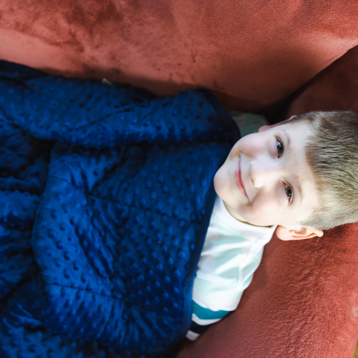 Soft Fleece Weighted 7lb Small Sensory Blanket for Kids, 56x36" by Bouncyband®