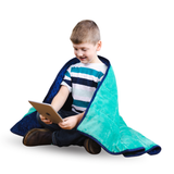 Soft Fleece Weighted 7lb Small Sensory Blanket for Kids, 56x36" by Bouncyband®