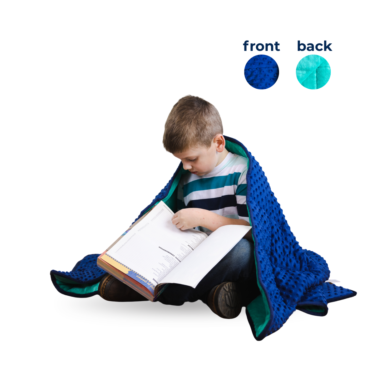 Soft Fleece Weighted 7lb Small Sensory Blanket for Kids, 56x36" by Bouncyband®
