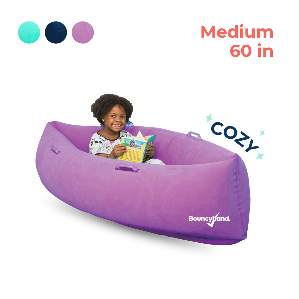 Comfy Hugging Peapod Medium 60" for Elementary/Middle School Kids by Bouncyband® *Electric Pump Included