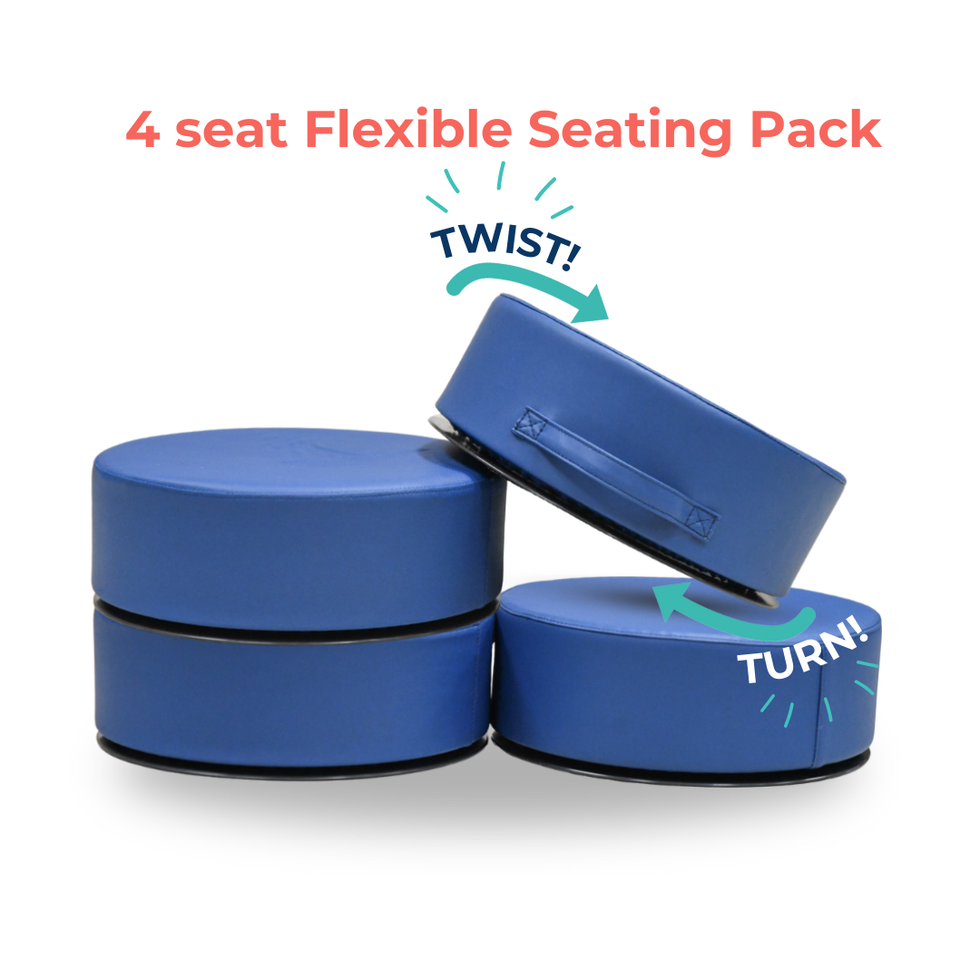 Soft-Twisty Floor Seat 4 pc Flexible Seating Pack by Bouncyband®