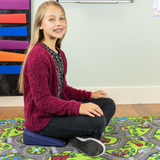 Wiggle Seat Antimicrobial Wedge Sensory Cushion for Pre-K/Elementary/Middle School Kids by Bouncyband®