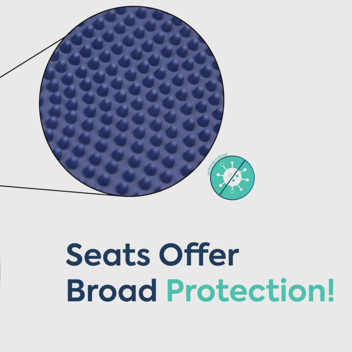 Wiggle Seat Antimicrobial Big Sensory Chair Cushion for Elementary/Middle/High School Kids by Bouncyband®