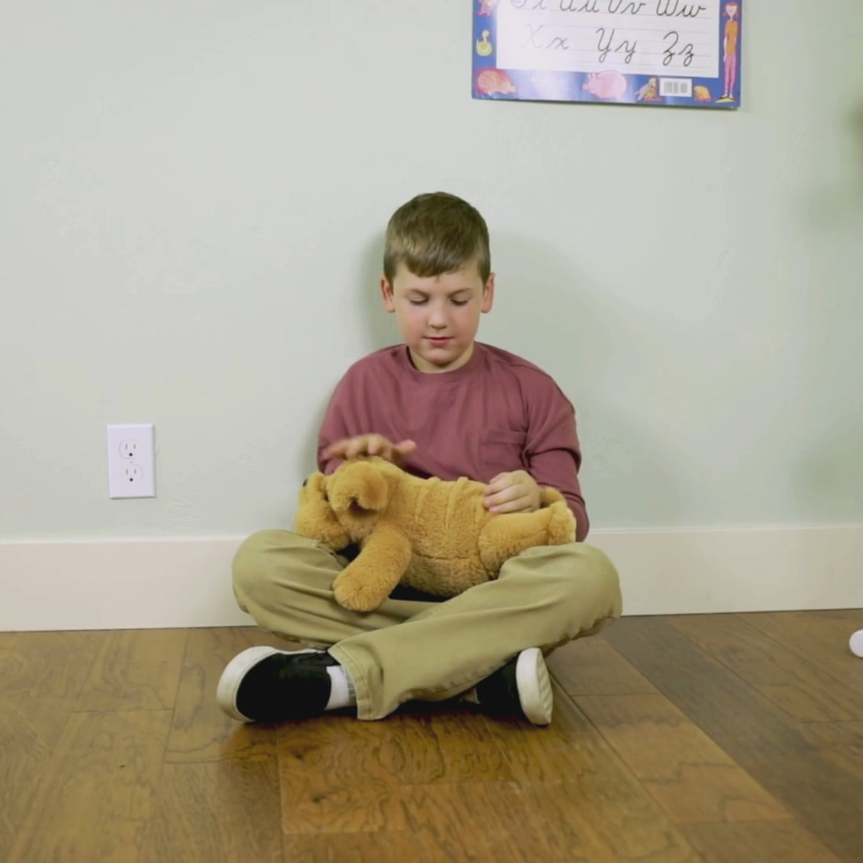 Happy Hugs Weighted Plush Bulldog by Bouncyband®