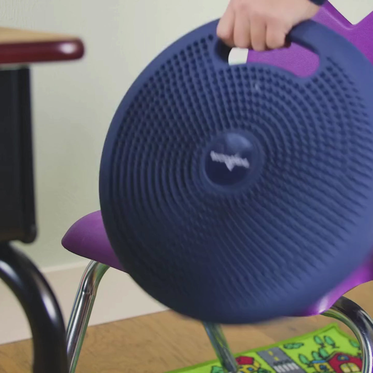 Wiggle Seat Big Portable Sensory Chair Cushion for Elementary/Middle/High School Kids by Bouncyband®