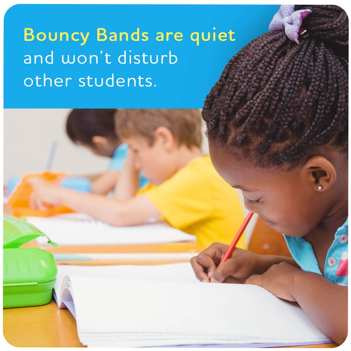 Original Bouncyband for Elementary School Classroom Chairs, Black
