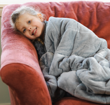 Soft Fleece Weighted 10lb Medium Sensory Blanket for Kids, 65x45” by Bouncyband®