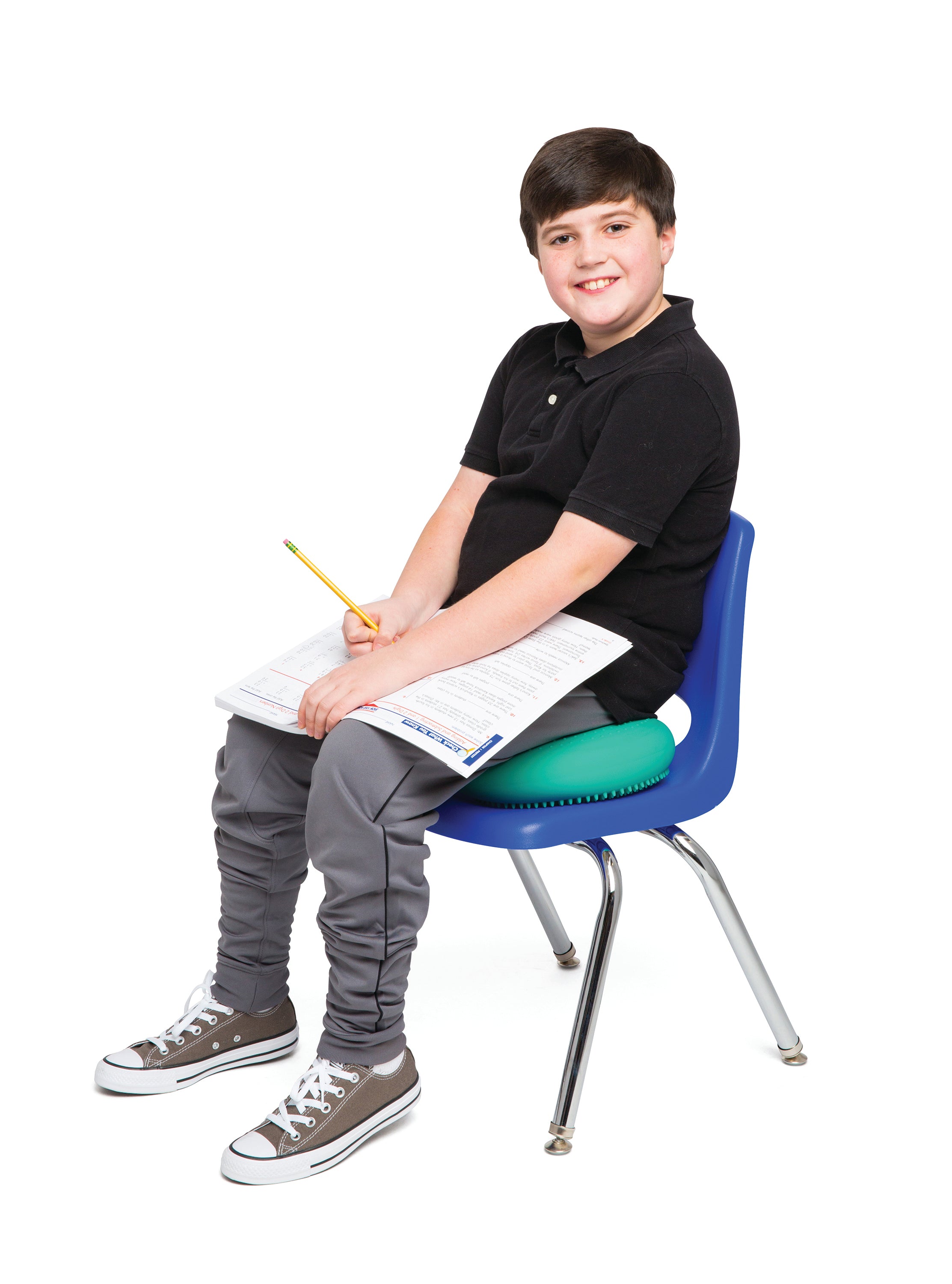 Sissel® Sitfit Wobble Cushion, Wiggle Seat Flexible Seating, Blue 33cm,  ADHD Chair, Sensory Seat for Classroom, Kids Fidget Chair Cushion,  Stability