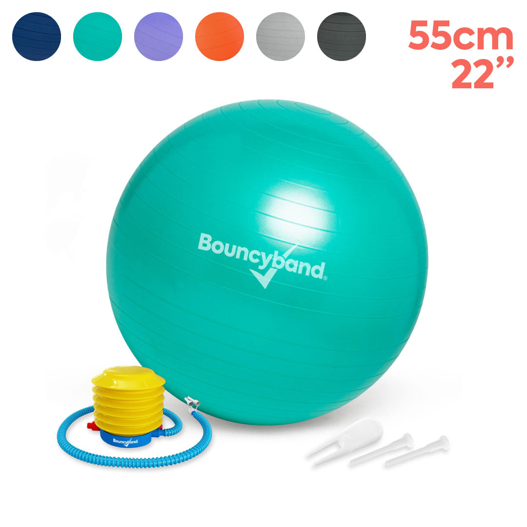 Balance Ball Chair 55cm Non-Rolling for Middle/High School Kids by Bouncyband®